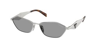 Prada PR D50S 1BC50Q Womens Sunglasses Silver Size 57