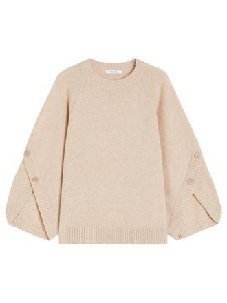 Max Mara Crossover Detail Oversized Wool And Cashmere Sweater