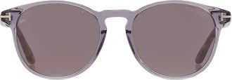 Tom Ford Lewis Smoke Mirror Oval Mens Sunglasses FT1097 20C 53