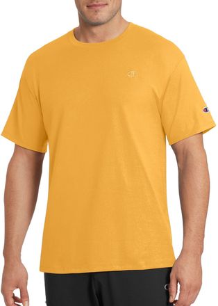Champion Mens Big & Tall Classic Tee, C Script T-Shirt, Team Gold, S