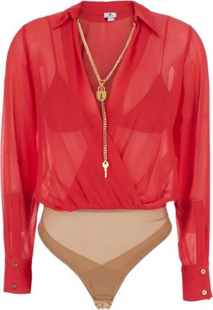 Elisabetta Franchi Mujer, Camisetas, Rojo, Talla: L