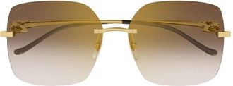 Cartier Panthere de Cartier Brown Square Ladies Sunglasses CT0359S 002 60