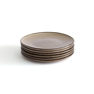 La Redoute Interieurs Set van 6 dessertborden in aardewerk, Onda