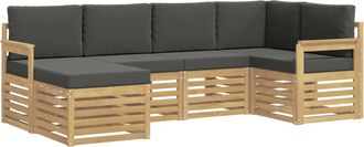 vidaXL Conjunto De Sof&aacute;s De Exterior 6 Uds. Blanco Y Antracita Vidaxl