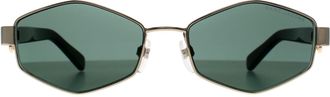 Marc Jacobs Oval Womens Gold Black Green Mirror 496/S Metal - One Size