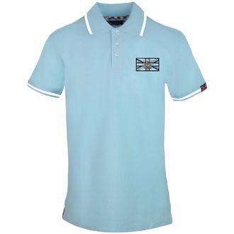 Aquascutum Polo-shirt met vlag voor heren (Blue Cielo)