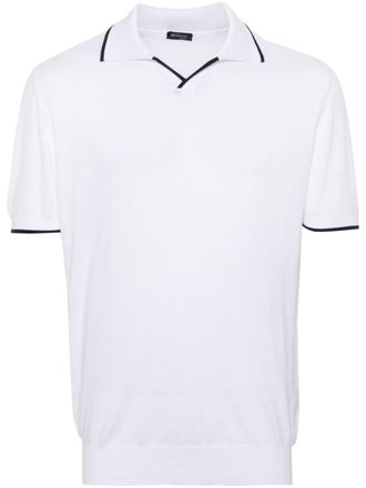 Kiton knitted cotton polo shirt - White