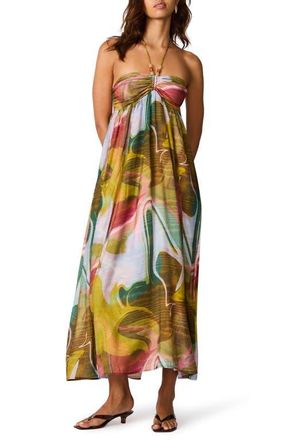 Steve Madden Yazmina Print Halter Maxi Dress in Marble at Nordstrom, Size X-Small