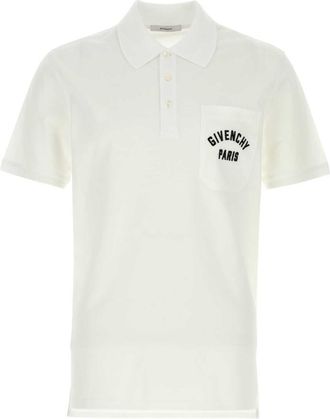 Givenchy White piquet polo shirt