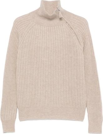 Allude Dames, Truien, Beige, Maat: M Kasjmier