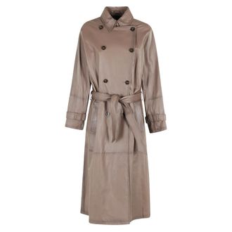 Emporio Armani Trench Coat - Coats - Mujer - Marr&oacute;n - S