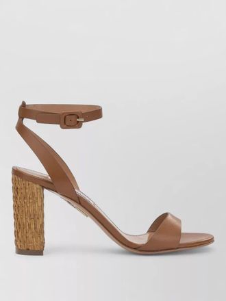 Aquazzura sunseeker 85mm sandals ankle strap block heel
