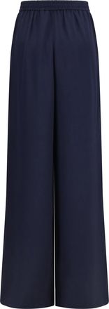 Max Mara Womens Volonta Silk Pants Blu Marino Trousers