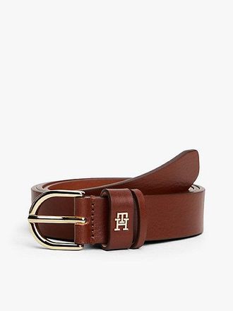 Tommy Hilfiger Essential TH Monogram Leather Belt