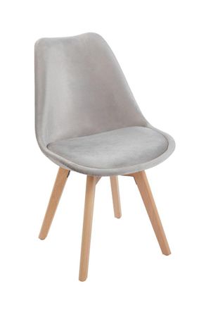 Regalos Miguel Sillas Comedor - Silla Synk Terciopelo - Gris Claro