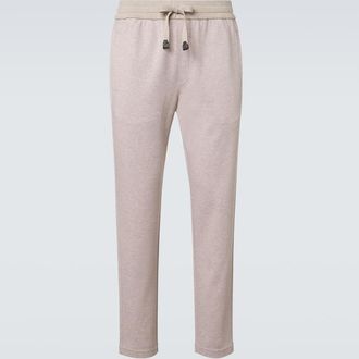 Brioni Pantaloni sportivi in misto cotone