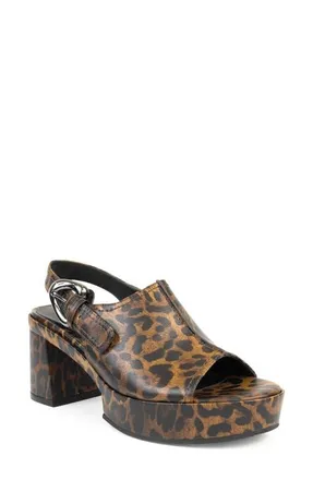 Aerosoles Zella Platform Sandal in Leopard Print at Nordstrom, Size 7.5