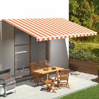 vidaXL Tela De Repuesto Para Toldo Amarillo Y Naranja 5x3 M Vidaxl