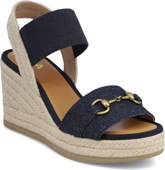 Mia Barossa Wedge Sandal in Navy at Nordstrom, Size 8.5