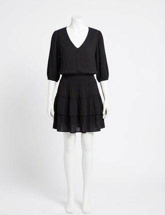 Z Supply Stella Solid Mini Dress In Black