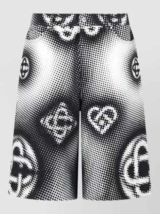 Casablanca perlescent cotton bermuda shorts belt loops