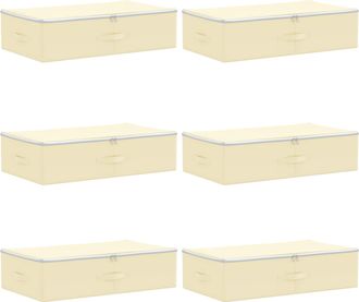 vidaXL Caja De Almacenamiento 6 Uds. Tejido No Tejido 70 X 40 X 18 Cm Vidaxl