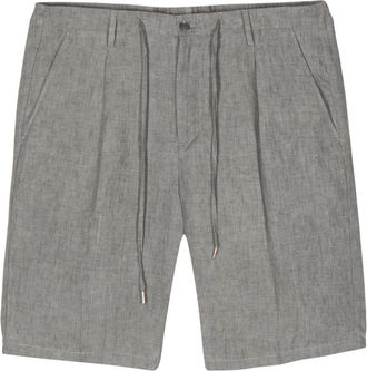 BRIGLIA 1949 m&eacute;lange-effect bermuda shorts - men - Cotton/Linen/Flax - 60 - Grey