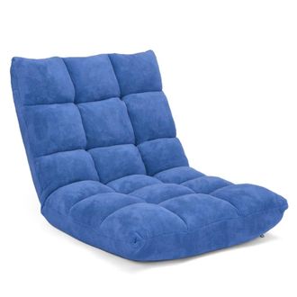 Giantex Silla plegable plegable azul 105 x 56 x 15 cm