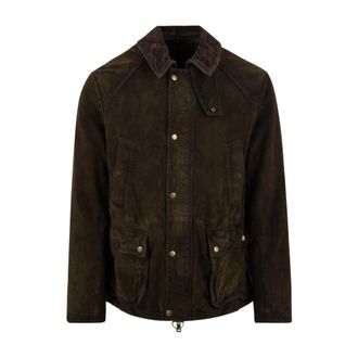 The Jack Leathers Balmoral Leren Jas Groen - Heren - Zomerjassen - Bruin - 3XL - Jassen