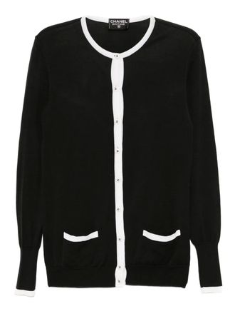 Chanel 1990-2000s cardigan - women - Cotton - 40 - Black