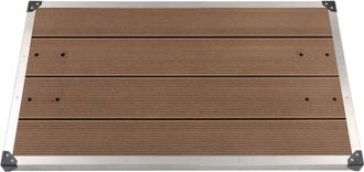 vidaXL Plato De Ducha De Jard&iacute;n Wpc Acero Inoxidable Marr&oacute;n 110x62 Cm Vidaxl