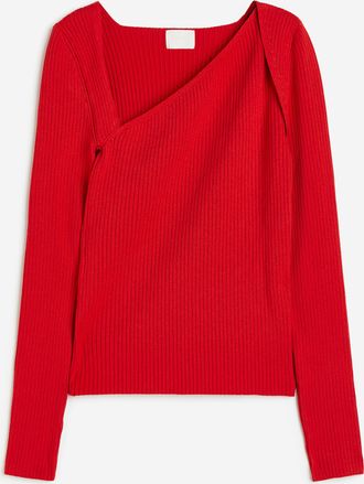 H&M Pullover mit asymmetrischem Ausschnitt - Red