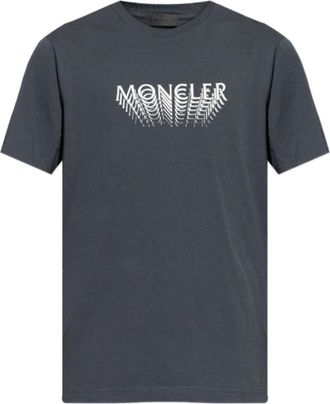 Moncler Grey Crew Neck T-Shirts