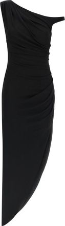 Elisabetta Franchi Black Jewel shoulder dress
