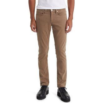 Frame Denim LHomme Slim Fit Five-Pocket Twill Pants in Dark Camel at Nordstrom Rack, Size 29