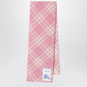 Burberry Sciarpa Check rosa in lana