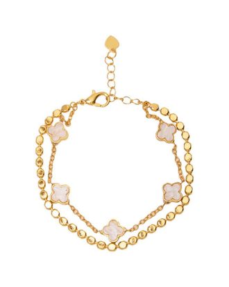 Saachi Multi Clover Charm Bracelet