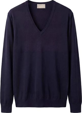 Drumohr Maglia - Dames - V-hals truien - Blauw - XL - Truien & Vesten