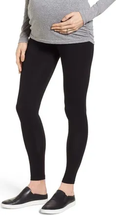 Isabella Oliver Kerrison Maternity Leggings in Caviar Black at Nordstrom, Size 5