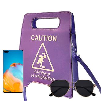Generic Tote Bag for Women | Innovative Tote Bag with Stop Sign | Fashion Messenger Bag Novelty Shoulder Bag for Women Girls, purple, Se r&eacute;f&eacute;rer &agrave; la descript