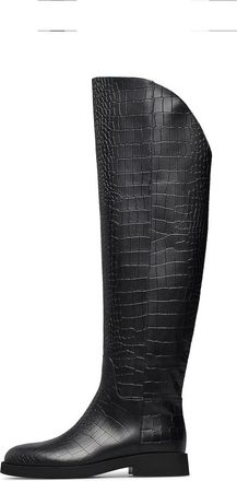 Loriblu Over-the-knee Laarzen - Dames - Over de knie laarzen - Zwart - 40 EU - Leer - Schoenen