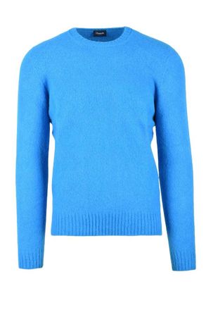Drumohr Crew Neck Wool Sweater - Light Blue