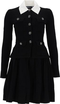 Self Portrait Mini Dress With Contrasting Collar