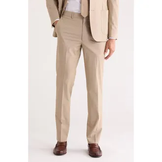 Calvin Klein Slim Stretch Suit Pants in Tan at Nordstrom Rack, Size 32 X 30
