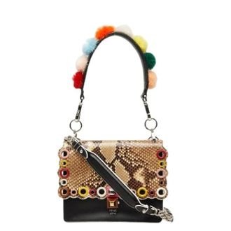 Fendi Pre-owned Kan I Mini Leather 2way bag - Dames - Pre-owned - Veelkleurig - Maat: ONE Size Leer