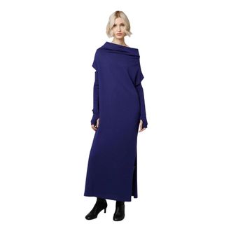 Alpha Studio Abito S/M - Dames - Maxi kleedjes - Blauw - M - Kleedjes