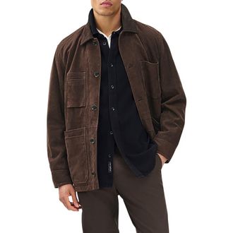 Rag & Bone Graham Suede Chore Jacket in Brown at Nordstrom Rack, Size Xx-Large