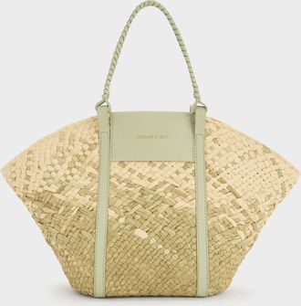 Charles & Keith Shalia Raffia Basket Bag