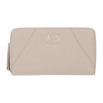 A|X Armani Exchange Ritsportefeuille - Dames - Accessoires - Beige - Maat: ONE Size Leer