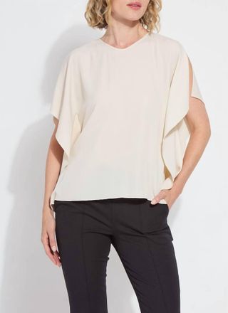 Lyss&eacute; Carmen V-Neck Scarf Top In Sailcloth